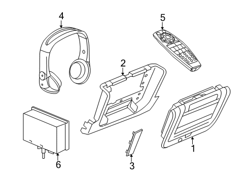 2011 Saab 9-5 Entertainment System Components Trim Bezel Cover Diagram for 25982672