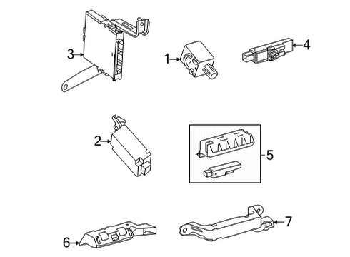 2016 Toyota Corolla Keyless Entry Components Computer Nut Diagram for 90179-06110