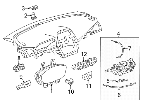 2021 Chevrolet Spark Cluster & Switches, Instrument Panel Cluster Diagram for 42680526