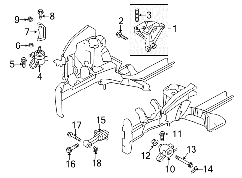 2013 Hyundai Veloster Engine & Trans Mounting Packing-Transmission Diagram for 218800U000