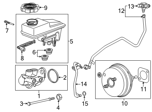 2022 Cadillac XT6 Dash Panel Components Vacuum Tube Seal Diagram for 12685956