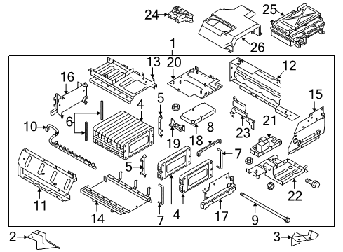 2013 Infiniti M35h Electrical Components Bolt-Battery Diagram for 295F5-1MG1A