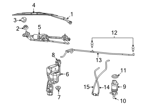 2012 Jeep Compass Wiper & Washer Components Blade-Rear WIPER Diagram for 5183276AA
