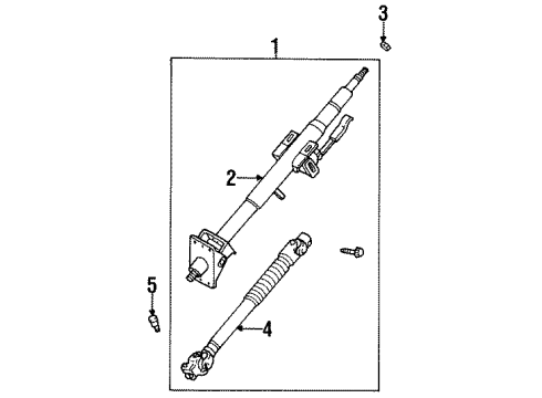 1997 Kia Sportage Steering Column & Wheel, Steering Gear & Linkage Bolt-Set Diagram for 0K01232855