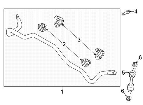 2022 Hyundai Tucson Stabilizer Bar & Components - Rear BAR ASSY-RR STABILIZER Diagram for 55510-N9000