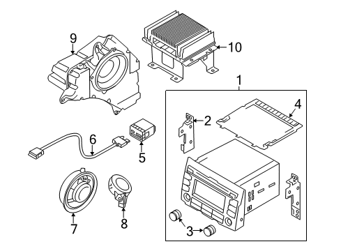 2011 Kia Sportage Sound System Tweeter Speaker Assembly, Right Diagram for 963103W500