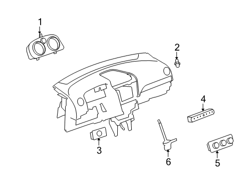 2010 Saturn Vue A/C & Heater Control Units Cluster Assembly Diagram for 20894914