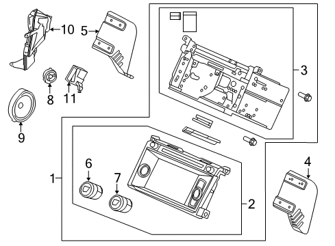 2014 Honda Crosstour Sound System Amplifier Assy., Premium Audio Diagram for 39186-TP6-A31