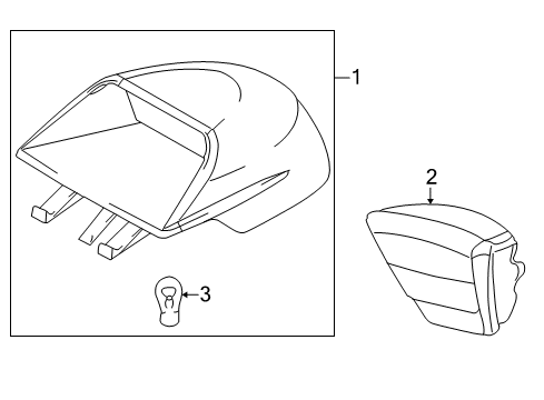 2002 Hyundai Elantra Bulbs Lamp Assembly-High Mounted Stop Diagram for 92750-2D000-QD-DS