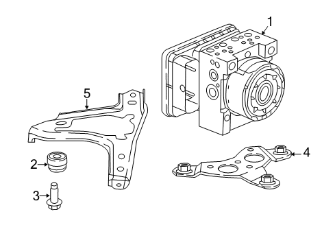 2020 Honda Ridgeline Anti-Lock Brakes Modulator Assembly-, Vsa Diagram for 57111-TJZ-A52