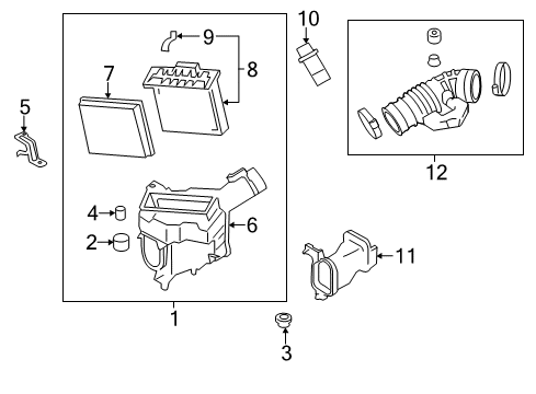 2012 Infiniti G25 Powertrain Control Cover Lower Diagram for 16528-1NM0A