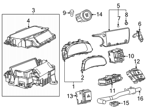 2022 Lexus NX350 Cluster & Switches, Instrument Panel METER ASSY, COMBINAT Diagram for 83800-78780