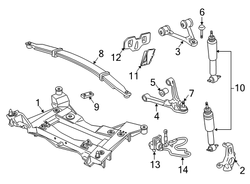 1998 Chevrolet Corvette Front Suspension Components, Lower Control Arm, Upper Control Arm, Stabilizer Bar Front Upper Control Arm Assembly Diagram for 10356436