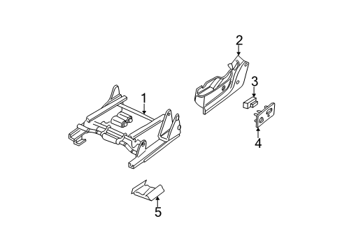 2003 Chevrolet Tahoe Tracks & Components Cover, Driver Seat Riser Finish *Graphite Diagram for 12478629