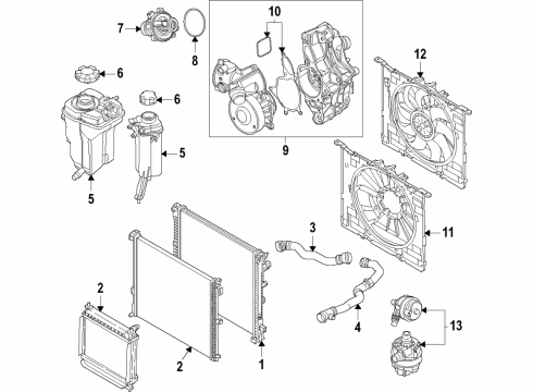 2021 BMW M3 Turbocharger REMOTE RADIATOR Diagram for 17118095285