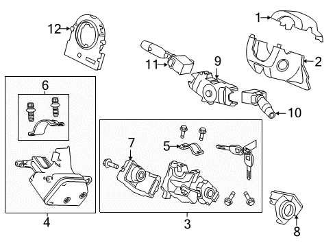 2014 Honda Crosstour Ignition Lock Immobilizer & Keyless Unit Diagram for 39730-TY4-A01