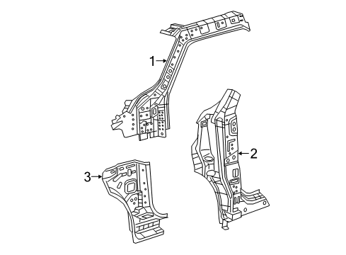 2015 Jeep Renegade Hinge Pillar Panel-COWL Side Diagram for 68439289AA