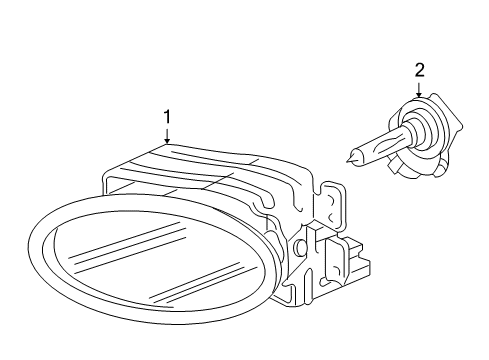 2007 Acura TSX Bulbs Foglight Unit, Driver Side Diagram for 33951-SEC-A01