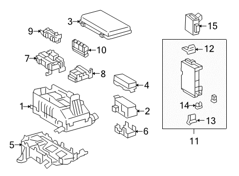 2015 Toyota 4Runner Flashers Fuse Box Diagram for 82620-60060