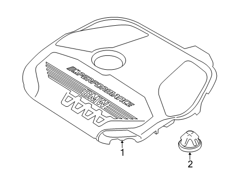 2020 BMW X2 Engine Appearance Cover COVER, ACOUSTIC Diagram for 11148656447