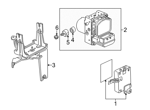 2003 Acura RL ABS Components Converter Unit, Vsa Diagram for 39910-SZ3-A03