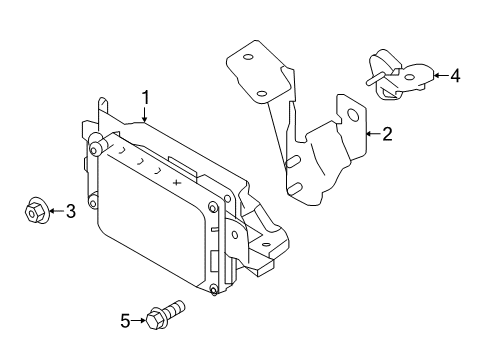 2017 Kia K900 Cruise Control System Bracket-Automatic Cruise Inner Diagram for 964213T150