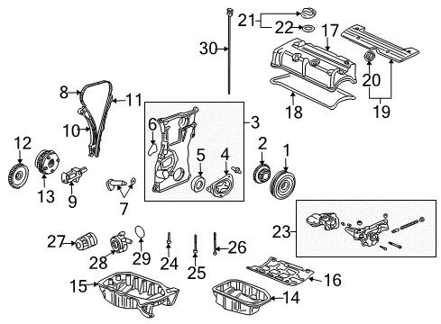 2002 Acura RSX Powertrain Control Sensor Assembly, Speed Diagram for 78410-S7A-G01