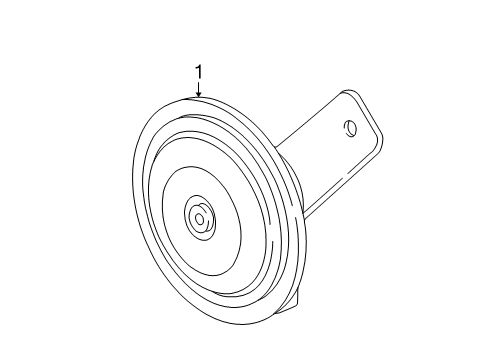 2006 Honda CR-V Horn Horn Assembly (Low) Diagram for 38100-SCA-E01