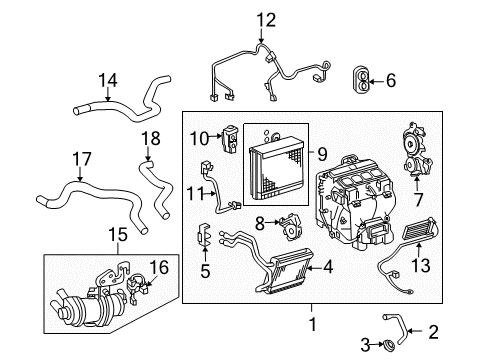 2009 Toyota Camry Air Conditioner Damper Servo Sub-Assembly (For Airmix No.2) Diagram for 87106-33260
