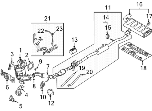 2022 Hyundai Tucson Exhaust Components Protector-Head Cover Diagram for 285292M800