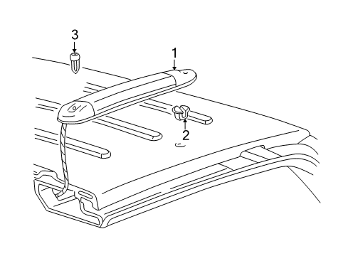 1997 GMC Jimmy High Mount Lamps High Mount Lamp Diagram for 15145321