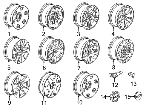 2017 Chevrolet Colorado Wheels, Covers & Trim Wheel Rim-Frt & Rr Diagram for 84524007