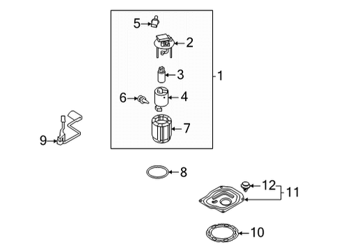 2021 Kia Sorento Fuel Injection Backup O-Ring Diagram for 35317-2T001