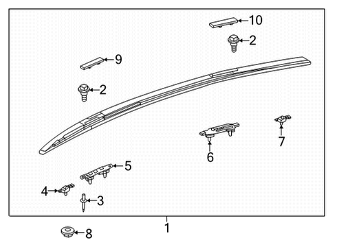 2022 Lexus NX250 Luggage Carrier GARNISH SUB-ASSY, RO Diagram for 62404-78010-B0