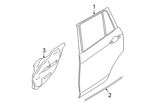 2014 BMW X1 Rear Door Seal, Door Gap, Bottom Rear Diagram for 51762990317