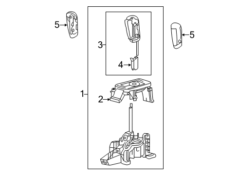 2007 Ford Expedition Gear Shift Control - AT Shifter Diagram for 8L1Z-7210-D