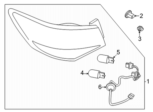 2021 Nissan Sentra Bulbs Harness Assembly Diagram for 26551-6LB0A