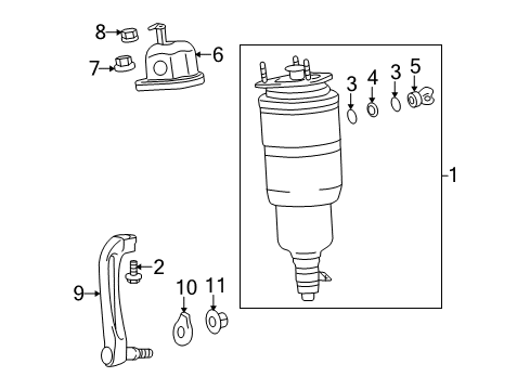 2011 Lexus LS460 Struts & Components - Front Connector, Height Control Tube Diagram for 48934-30010
