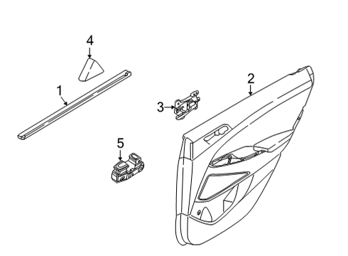 2022 Hyundai Tucson Interior Trim - Rear Door W/STRIP-RR DR BELT I/S LH Diagram for 83230-N9000