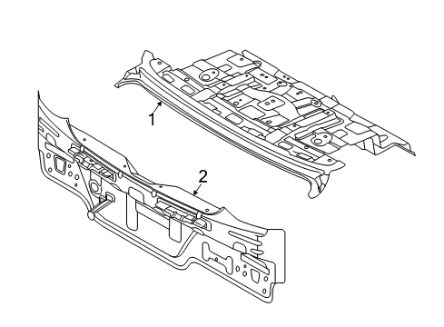 2016 Kia Rio Rear Body Panel Assembly-Rear PACKAG Diagram for 693001W300