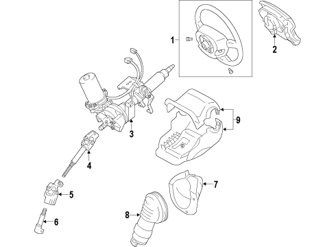 2010 Lexus HS250h Steering Column & Wheel, Steering Gear & Linkage Cover Sub-Assy, Steering Column Hole, NO.1 Diagram for 45025-75010