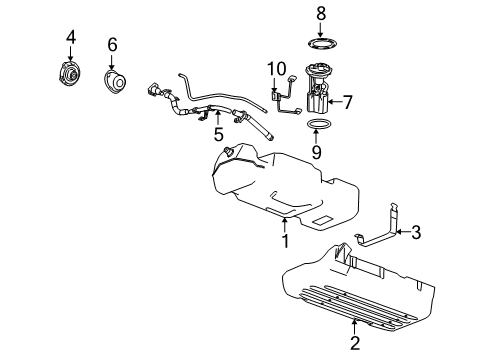 2006 Hummer H2 Fuel Supply Pedal Travel Sensor Diagram for 19370280