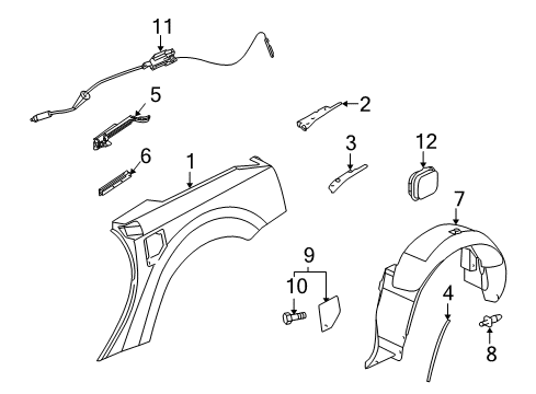 2009 Cadillac XLR Fuel Door Actuator Asm-Fuel Tank Filler Door Lock Diagram for 10308982