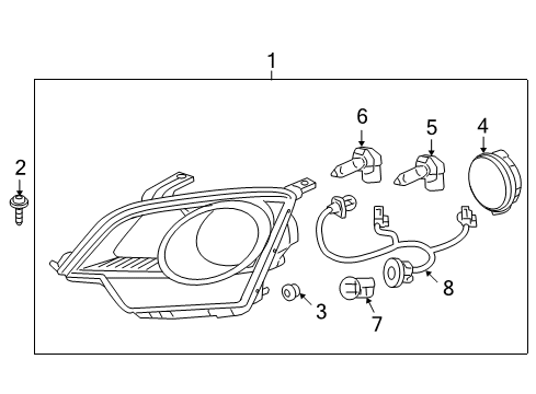 2009 Saturn Vue Headlamps Screw Asm Hexagon Head Regulator Conical Washer Diagram for 11514622