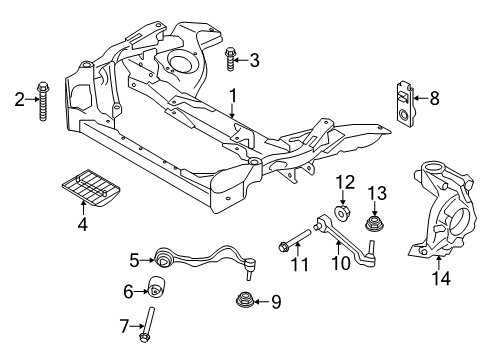 2013 BMW X1 Front Suspension Components, Lower Control Arm, Ride Control, Stabilizer Bar Jack Fixture Diagram for 31116761462