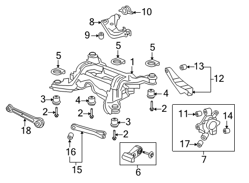 2013 Chevrolet Caprice Rear Suspension, Lower Control Arm, Upper Control Arm, Stabilizer Bar, Suspension Components Vibration Damper Diagram for 92219988