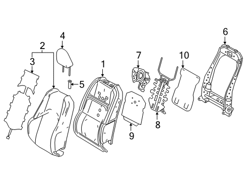 2021 Lexus UX250h Heated Seats Pad FR Seat Back A Diagram for 71552-76060