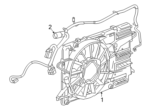 2019 Chevrolet Malibu Cooling System, Radiator, Water Pump, Cooling Fan Harness Diagram for 84153712