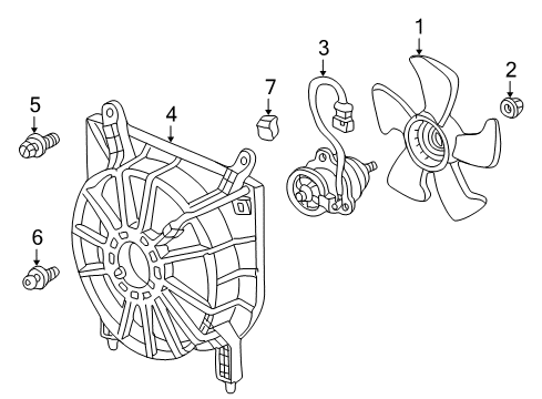2001 Honda S2000 Cooling System, Radiator, Water Pump, Cooling Fan Clip, Connector (Denso) Diagram for 19033-PAA-A01