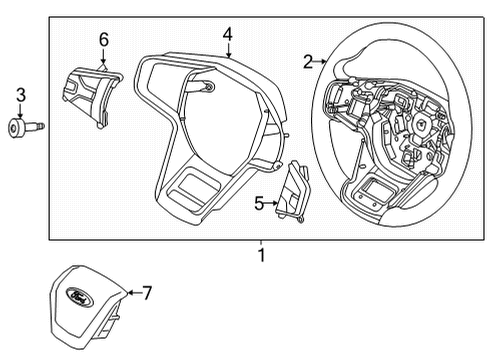 2021 Ford Bronco Cruise Control Steering Wheel Bolt Diagram for -W721079-S437